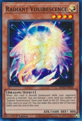 1x Radiant Vouirescence - 1st Edi NM Eng YuGiOh - 2022 Mega Tin - Pharoah's Gods-image