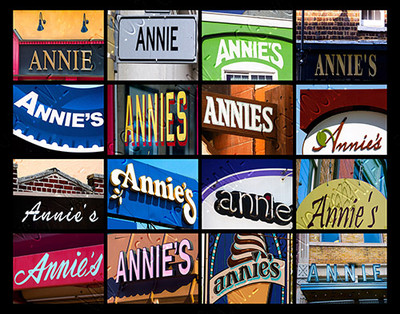 ANNIE Name Poster featuring actual sign photos-image