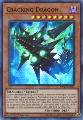 Cracking Dragon - MP18-EN043 - Super Rare - 1st Edition NM YuGiOh!  2018 Mega-Ti-image