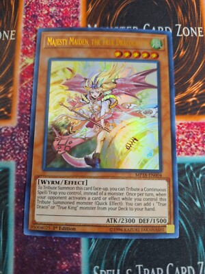 Yu-Gi-Oh! TCG Majesty Maiden, the True Dracocaster MP18-EN004 Ultra Rare 1st NM-image