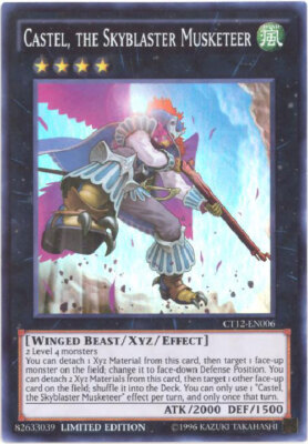 Yu-Gi-Oh Card - CT12-EN006 - CASTEL, THE SKYBLASTER MUSKETEER (super rare) - NM-image