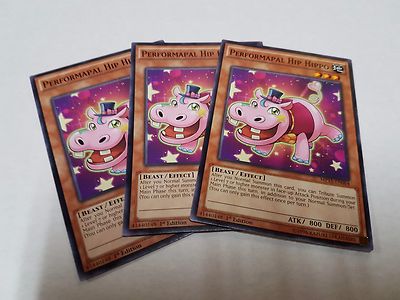 3x Yu-Gi-Oh 2015 Mega-Tin Mega Pack  #MP15-EN064 Performapal Hip Hippo-image