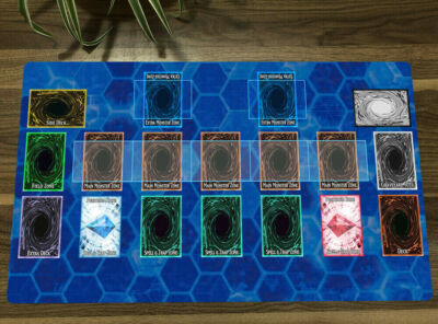 NEW  Playmat YGO Template Link Zones CCG TCG Card Game Mat Pad +Bag-image