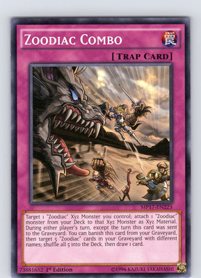 Yu-Gi-Oh TCG Zoodiac Combo MP17-EN223 1st Edition Common Card NM-image