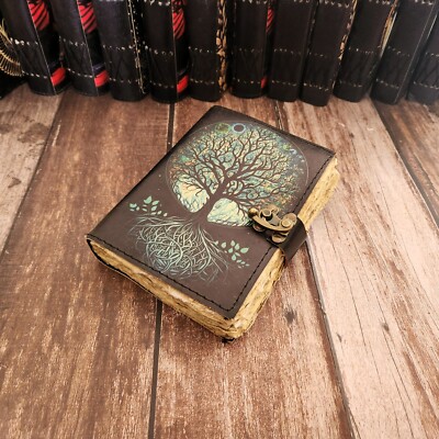 Tree Printed Leather Journal, Notebook, Sketch book, Leather Dairy, Wedding Gift-image
