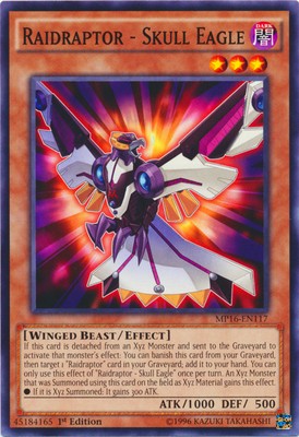 Raidraptor - Skull Eagle - MP16-EN117 - Common - 1st Edition - Lightly Played-image
