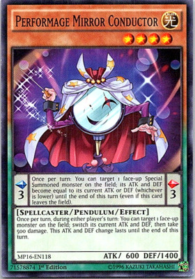 Performage Mirror Conductor MP16-EN118 Yu-Gi-Oh! Light Play 1st Edition -image