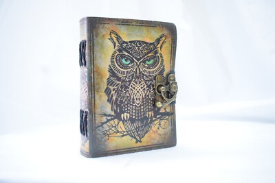 Handmade Owl Leather Diary Pack of 2-image
