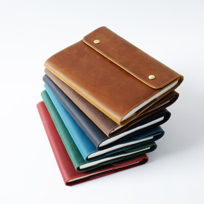 Genuine Leather Vintage A5 Journal Notebook Lined Paper Writing Diary 176 Pages-image