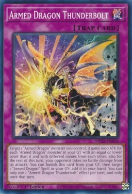 1x Armed Dragon Thunderbolt - 1st NM Eng YuGiOh - 2022 Mega Tin - Pharoah's Gods-image