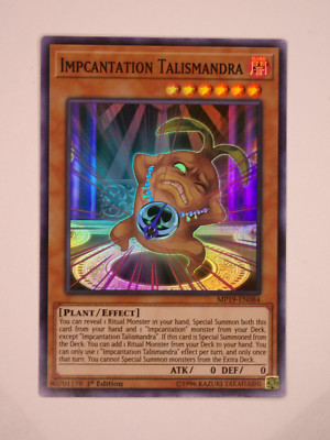 *** IMPCANTATION TALISMANDRA *** SUPER RARE MP19-EN084 MEGA TIN YUGIOH! -image