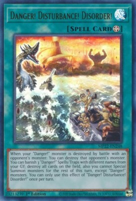 1x Danger! Disturbance! Disorder! NM Eng YuGiOh - 2022 Mega Tin - Pharoah's Gods-image