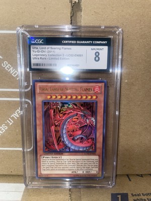 2011 Yugioh Legendary Collection 2 Uria, Lord of Searing Flames UR LE - CGC 8-image