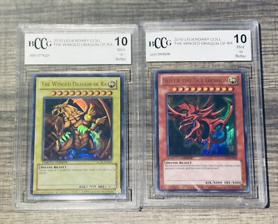 2010 Legendary Collection BCCG 10 Yugioh Dark Magician Blue Eyes Slifer Red Eyes-image