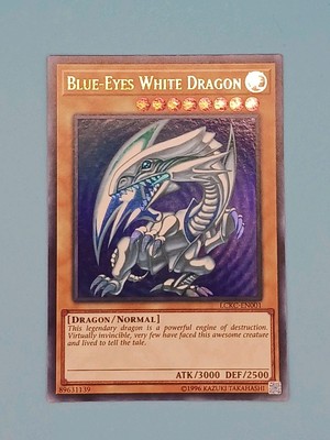 Yu-Gi-Oh! Blue-Eyes White Dragon NM LCKC-EN001 Version 2 Unlimited-image