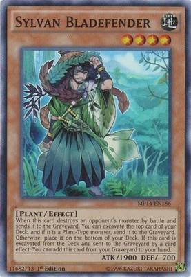 Sylvan Bladefender - MP14-EN186 - Super Rare - 1st Edition - Moderately Played-image