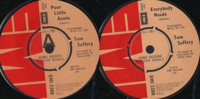 45 RPM Record Tom Saffery - Poor Little Annie / Everybody Needs-image