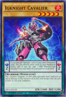 Igknight Cavalier - MP16-EN130 - Common - 1st Edition NM YuGiOh!  2016 Mega-Tin -image