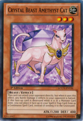 Yu-Gi-Oh! - Crystal Beast Amethyst Cat  (LCGX-EN156) - Legendary Collection 2 - -image