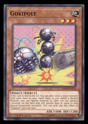 Yugioh Gokipole #MP19-EN176 2019 Gold Sarcophagus Tin Mega Pack LP-image