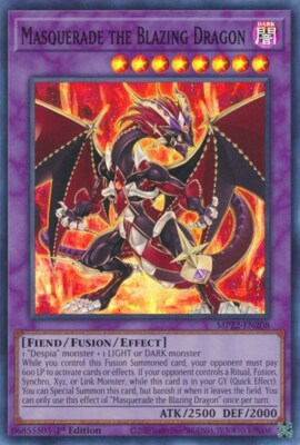 1x Masquerade the Blazing Dragon  NM Eng YuGiOh - 2022 Mega Tin - Pharoah's Gods-image