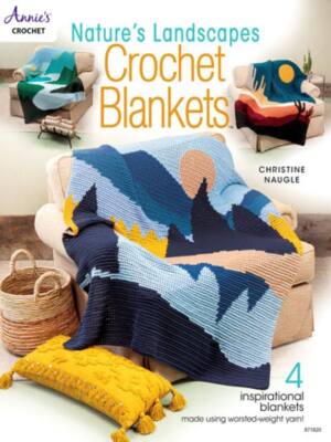 ANNIES CROCHET NATURES LANDSCAPES CROCHET BLANKETS 4 BEAUTIFUL DESIGNS-image