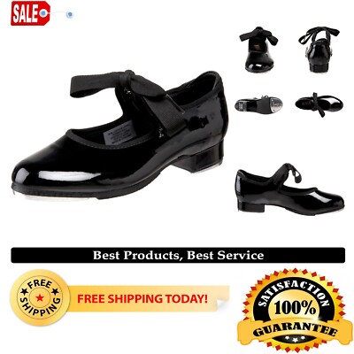 High-Performance Girl's Dance Shoes - Annie Tyette Size 11 in Black Patent-image