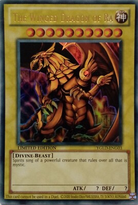 YGLD-ENG03 THE WINGED DRAGON OF RA ULTRA RARE LIMITED EDITION YuGiOh CARD-image