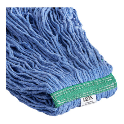 3, 6 or 12 Blue Blend Looped End Large Mop Head 32oz w/ 1” or 5” Headband-image