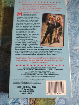 Annie Sprinkle Rare B Movie VHS OOP My Father Is Coming Monika Treut German-image
