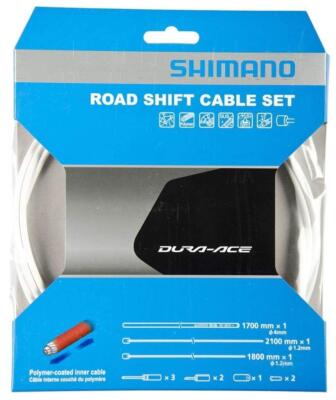 SHIMANO Repair Parts Shift Cable Set Polymer Coating 9000 White with Nose for RD-image