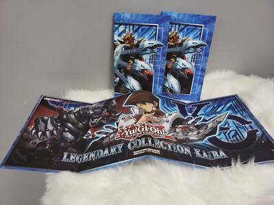 Lot 3 Yu-Gi-Oh! Legendary Collection Kaiba Hard Shell Folding Play Mat vintage -image