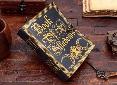 Handmade Book Of Shadows Leather Grimoire Magic Journal Diary For Unisex Adult-image
