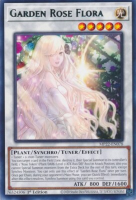 1x Garden Rose Flora - 1st Editio NM Eng YuGiOh - 2022 Mega Tin - Pharoah's Gods-image