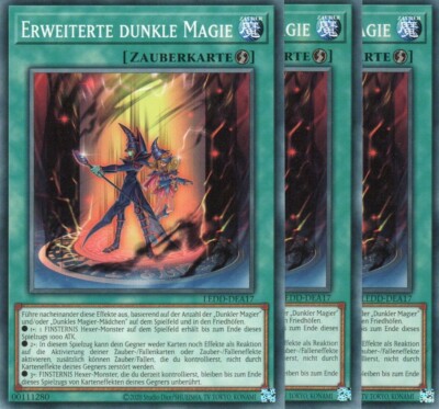yugioh 3x Advanced Dark Magic LEDD-DEA17 COMMON 2ND EDITION GERMAN-image