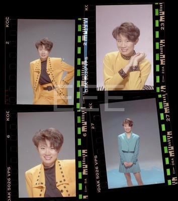 4 Annie Chen Movie Actress Model Harry Langdon Transparency w/rights Lot R249-image