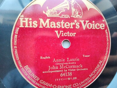John McCormack 78rpm Single 10-inch His Master's Voice #64138 Annie Laurie -image