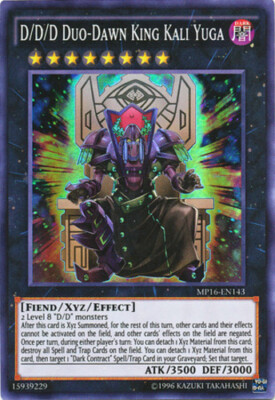 Yugioh! LP D/D/D Duo-Dawn King Kali Yuga - MP16-EN143 - Super Rare - Unlimited E-image