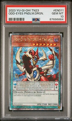 Odd-Eyes Pendulum Dragon PSA 10 - TN23-EN011 Quarter Century Secret Rare Yugioh-image