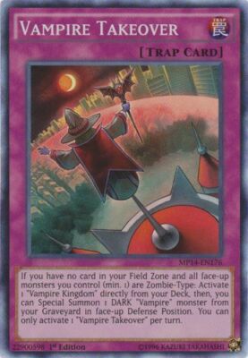 Vampire Takeover - MP14-EN176 - Super Rare - 1st Edition NM YuGiOh!  2014 Mega-T-image