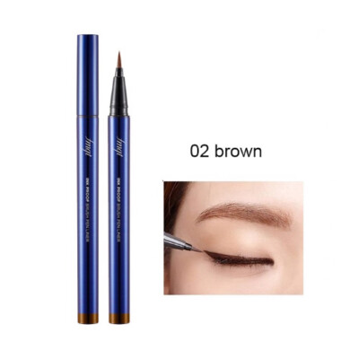 THE FACE SHOP Ink Proof Brush Pen Liner #Brown / Polymer Coating Liquid Eyeliner-image