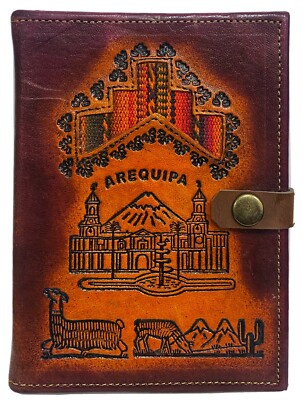 Peruvian Arequipa Leather Bound Blank Notebook-image