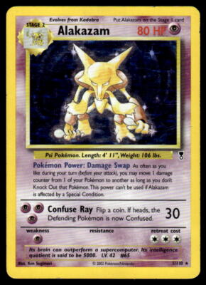 Pokemon TCG Legendary Collection #001/110 Alakazam MP (Bottom Crease)-image
