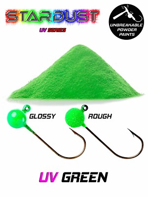 Stardust Plastic Coating Powder for Fishing Weights Color: UV Green-image