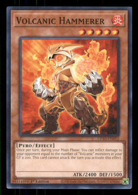Yugioh Volcanic Hammerer #LD10-EN052 Legendary Duelists: Soulburning Volcano LP-image