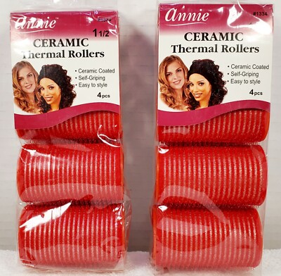 2 packs ANNIE CERAMIC THERMAL ROLLERS  1 1/2