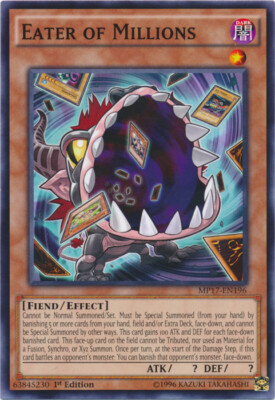 Yugioh! LP Eater of Millions - MP17-EN196 - Common - 1st Edition Lightly Played,-image