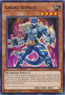 Yugioh! LP Gouki Suprex - MP18-EN039 - Rare - 1st Edition Lightly Played, Englis-image