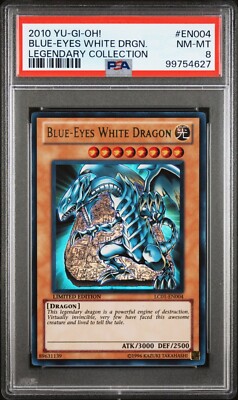 2010 Yu-Gi-Oh! Blue-Eyes White Dragon LC01-EN004 Legendary Collection PSA 8-image