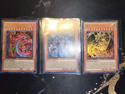 Yu-Gi-Oh! Sacred Beast Cards (Hamon, Raviel, & Uria) Legendary Beast Collection-image